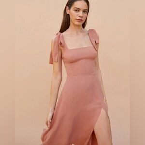Reformation Twilight Dress in Blush Pink